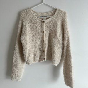 Fluffy White Sweater